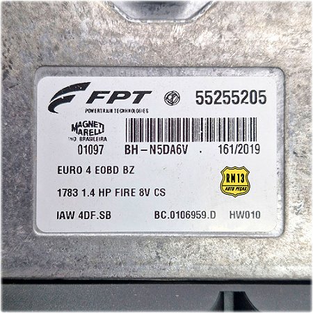 Modulo Central Injeção Palio Fire 1.4 09a17 HW010 55255205