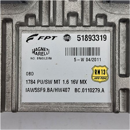 Modulo Central Injeção Strada 1.6 BZ 12a13 HW407 51893319