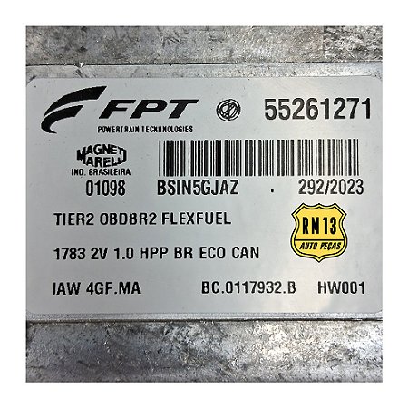 Modulo Central Injeção Palio 1.0 Flex 14a15 4GFMA 55261271