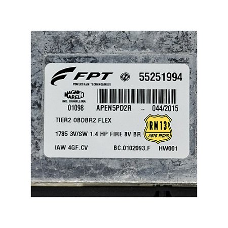 Modulo Central Injeção Siena 1.4 Flex 13a15 4GFCV 55251994