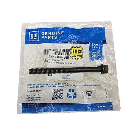 1 Parafuso Mancal Virabrequim Central GM 11547866 Original