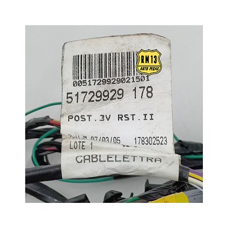 Chicote Instalaçao Eletrica Traseiro FIAT 51729929