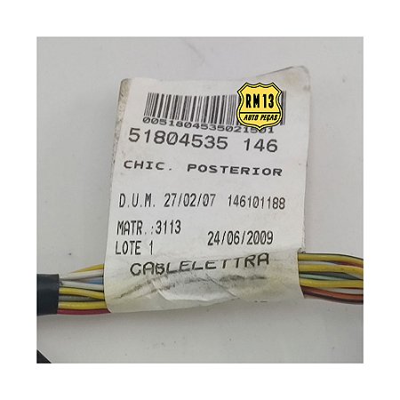 Chicote Instalaçao Eletrica Traseiro FIAT 51804535