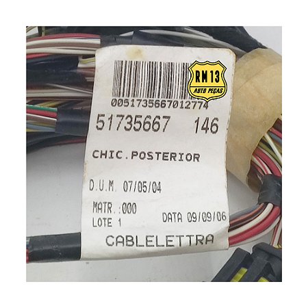 Chicote Instalaçao Eletrica Traseiro FIAT 51735667