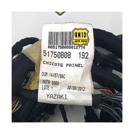 Chicote Central Painel Principal FIAT 51750808
