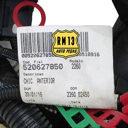 Chicote Instalaçao Eletrica Cabos Dianteiro FIAT 52062785