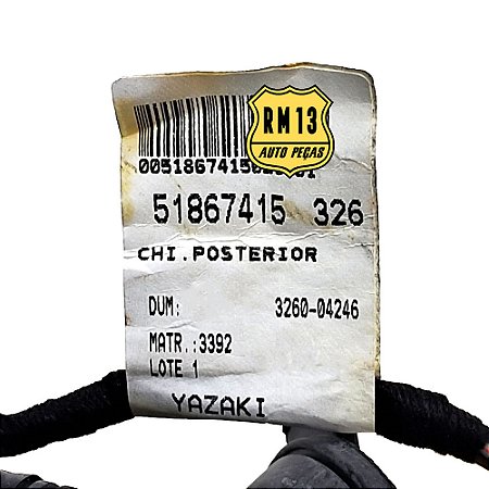 Chicote Instalaçao Eletrica Traseiro Posterior FIAT 51867415