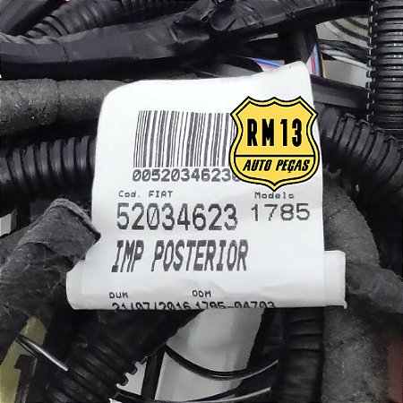 Chicote Instalaçao Eletrica Traseiro Posterior FIAT 52034623