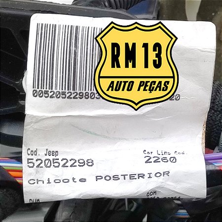 Chicote Instalaçao Eletrica Traseiro FIAT 52052298 52052211