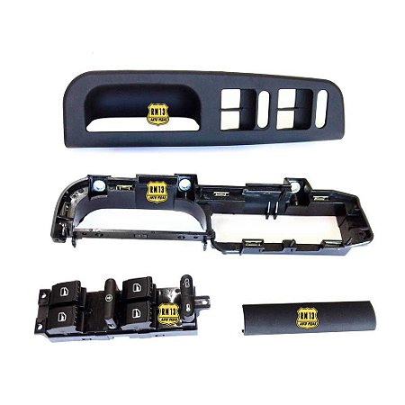 Kit Moldura Puxador Suporte Botão Golf Bora Jetta Porta Le
