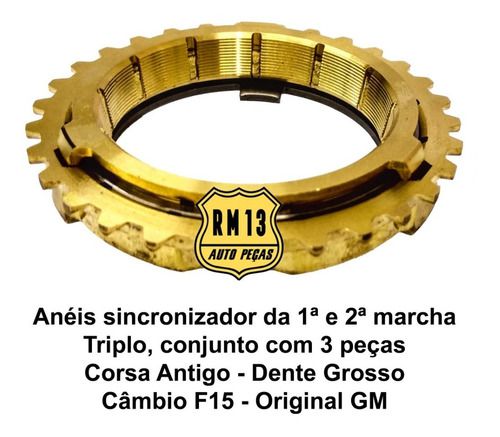 Anéis Sincronizado 1ª 2ª Triplo 3 Corsa Antigo Original F15