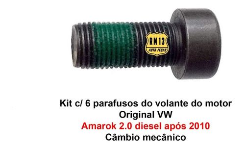 6 Parafusos Volante Motor Audi A3 Golf 1.8 Turbo Mecânico
