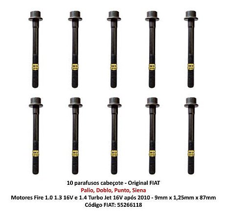 10 Parafusos Cabeçote Fire 1.0 1.3 1.4 16v Palio Doblo Punto