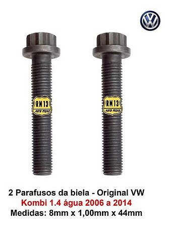 2 Parafusos Biela 8mm Kombi 1.4 Água 06 A 14 Original Vw