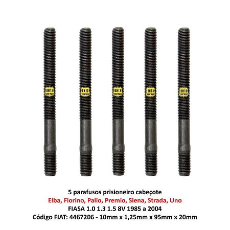 5 Prisioneiros Cabeçote Fiasa 10 13 15 Palio Uno Elba Strada