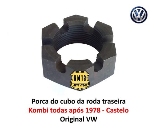 Porca Eixo Cubo Traseiro Kombi Após 1978 Castelo Original
