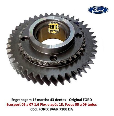 Engrenagem 1ª Marcha Ecosport Focus 43 Dentes Da - Original