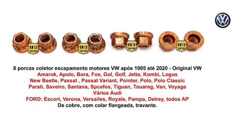 8 Porcas Escapamento Cobre Amarok Apolo Bora Fox Gol Golf