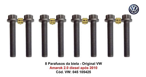 8 Parafusos Biela Amarok 2.0 Diesel Após 2010 Original Vw