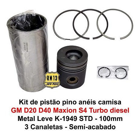 P198442 - Kit de 4 jogos de segmentos completo para kit de pistões e  cilindros de 1750 cc 356 e 912 (versão de 4 segmentos por pistão)  (477721547E) para Porsche 912 / 1968 / 912 1.6 / Coupe / Caixa manual 5  velocidades