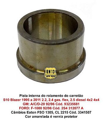 Pista Anel Rolamento Carretão Câmbio S10 Blazer Ac20 F1000