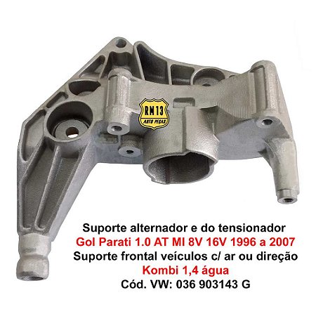 Suporte Alternador Gol Parati 1.0 Mi At 8v 16v 96 A 07 G2 G3 G4 Frontal 036903143g Kombi Após 06 A Água