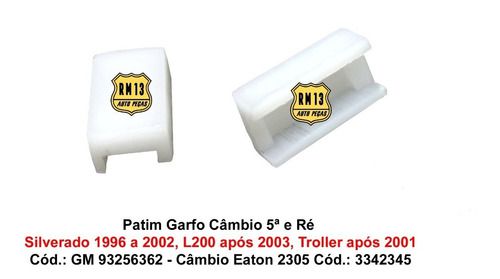 Par Patim Sapata Bucha Garfo 5ª E Ré Silverado L200 Troller