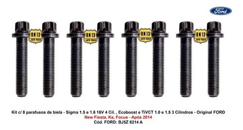 8 Parafusos Biela New Fiesta Ka Focus Sigma 4cc E Tivct 3cc