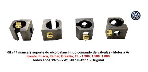 Kit 4 Mancal Balancim Motor Kombi Fusca Itamar Brasilia Tl