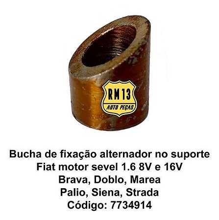 Bucha Fixação Alternador Palio Marea Siena Brava 1.6 16v
