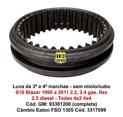 Luva Sincronizadora 3ª 4ª S10 Blazer 2.2g 2.5d 2.4flex 95a11