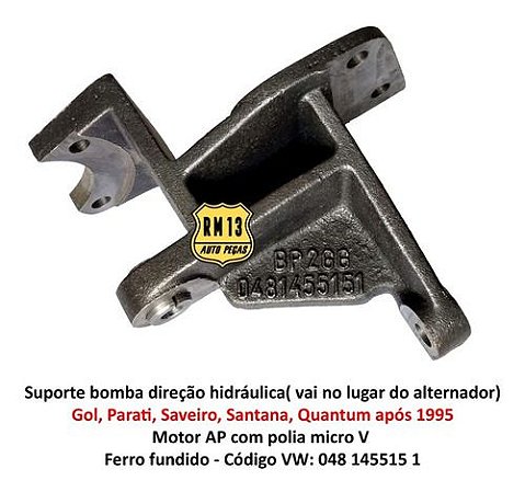 Suporte Bomba Direção Gol Parati Santana Motor Ap Após 95