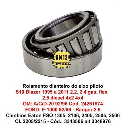 Rolamento Eixo Piloto S10 Blazer Ac20 F1000 24261974