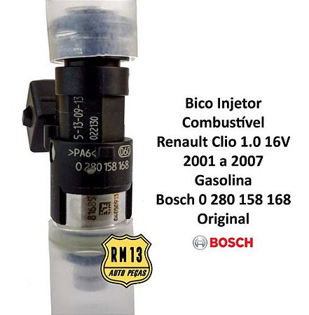 Bico Injetor Renault Clio 1.0 16v Gas. 0280158168 Original