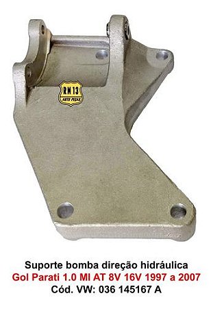 Suporte Bomba Direção Gol Parati 1.0 Mi At 8v E 16v 036145167a