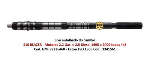 Eixo Entalhado Principal S10 Blazer 2.2 Gas. 2.5 Diesel 4x2