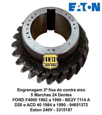Engrenagem 2ª Fixa Contra Eixo Acd40 F4000 Eaton Original