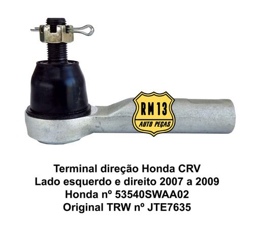 Terminal Direção Honda Crv 07-09 Trw Jte7635 Original