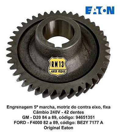 Engrenagem 5ª D20 F4000 Eaton 240v 42 Dentes Agrale Original