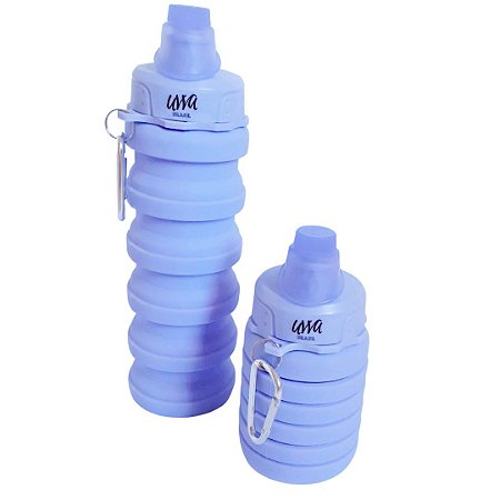Garrafa Retrátil Dobrável 500ml Lilás