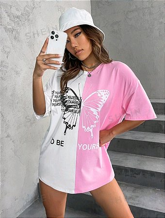 Camiseta Borboleta (ombro baixo) - M