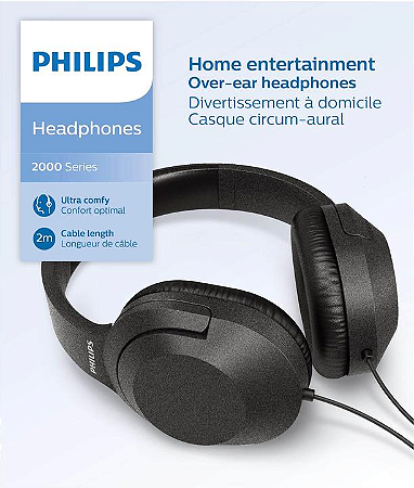 Fone De Ouvido Com Fio P2 Preto TAH2005BK/00 - Philips