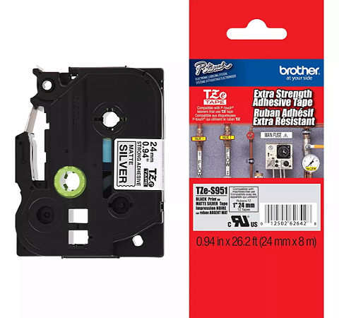 Fita Rotuladora TZe-S951 24mm x 8m - Brother