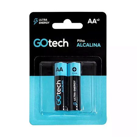 Pilha Alcalina Pequena AA C/2 Un - GoTech