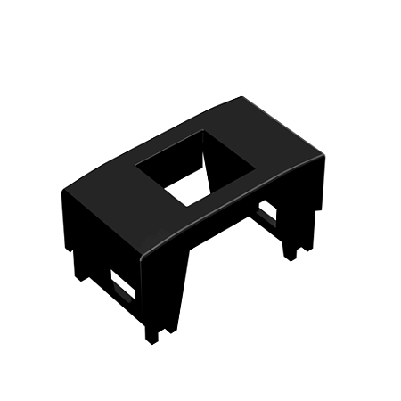 Módulo P/ Informática Rj-45-Md45c Espelho Para Keystone Sem Conector Preto - Pezzi