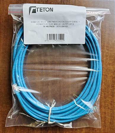 Cabo De Rede UTP Cat.6 10M Azul