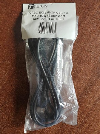 CABO EXTENSOR USB 2.0 MACHO X FÊMEA 2,5M USM-201 – FORTREK