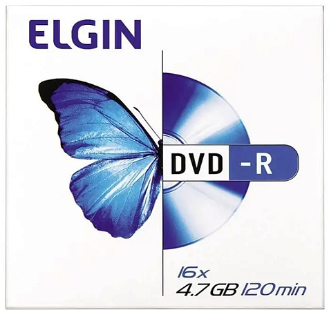 DISCO GRAVÁVEL DVD-R 16X 4.7GB 120 MINUTOS ENVELOPE – ELGIN