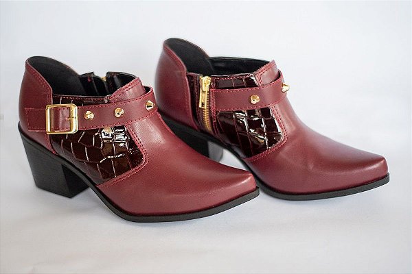 sapato abotinado feminino