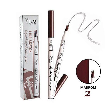 Caneta para Sobrancelha Fine Sketch Cor Marrom - T&G Tango